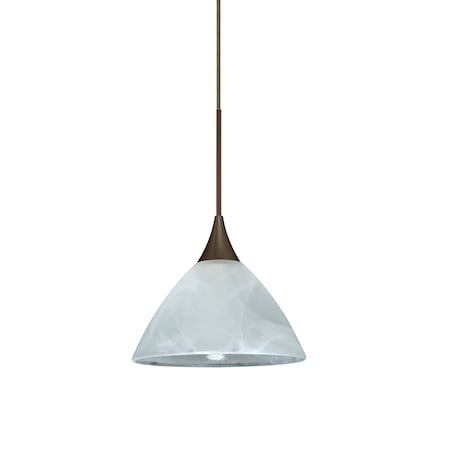 Besa Lighting Domi Cord Pendant, Marble, Bronze Finish, 1x50W Halogen 1XT-174352-BR